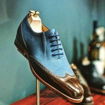 Fresh Design Wingtip Oxford Shoes For Men Handmade..