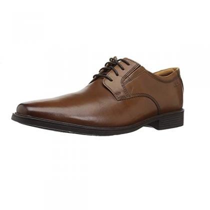 Brown Derby Shoes For Men Plain Toe Handcrafted..