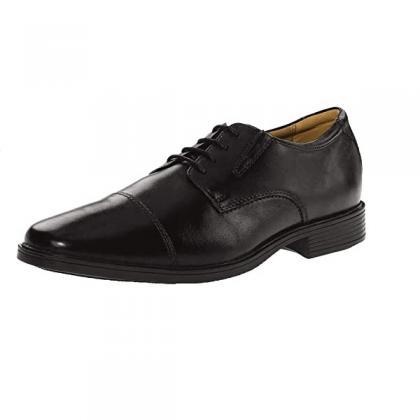 Classic Black Derby Shoes For Men Premium Leather..