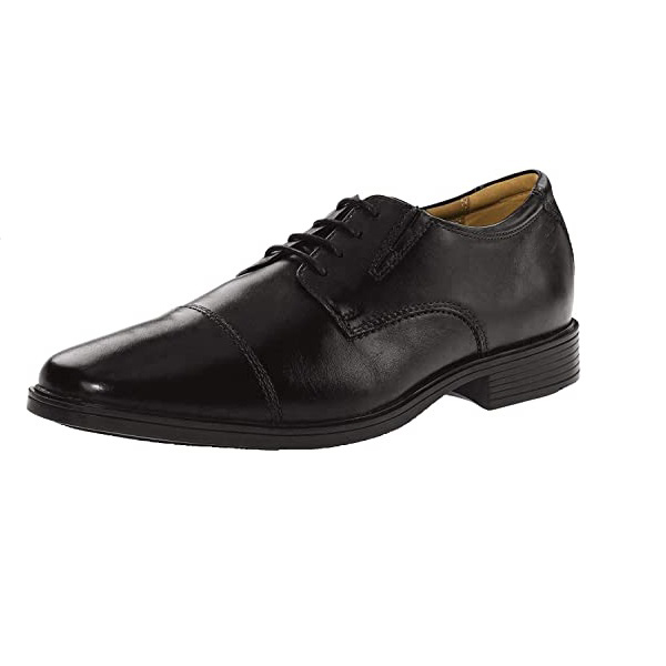 Classic Black Derby Shoes For Men Premium Leather Made To Order Lace Up Cap Toe