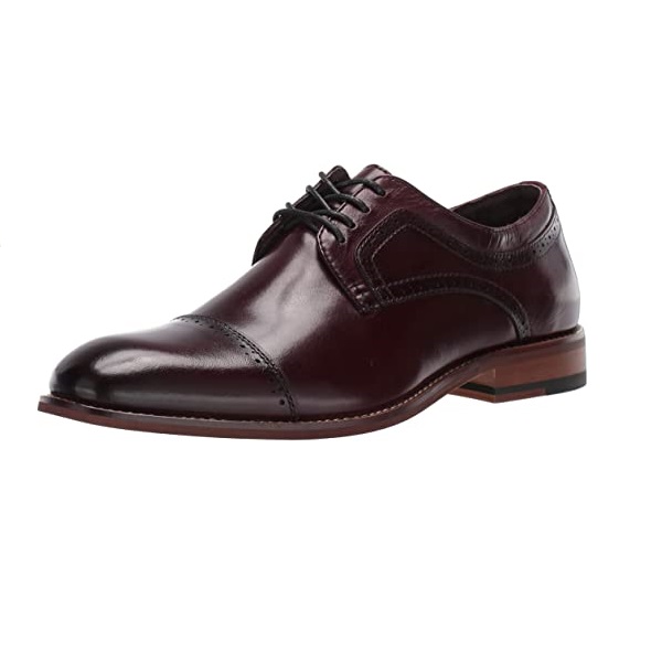 Gibson Shoes For Men In Burgundy Cap Toe Lace Up Premium Leather Custom Made