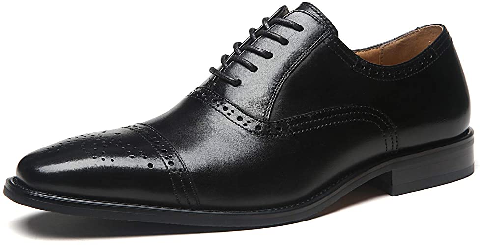 Cap Toe Balmoral Men's Shoes Made On Demand Quarter Brogues Lace Up Pure Leather