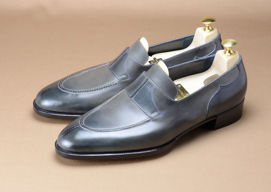 Dress Loafers For Men Split Toe Slip On Shoes Authentic Leather Made On Demand